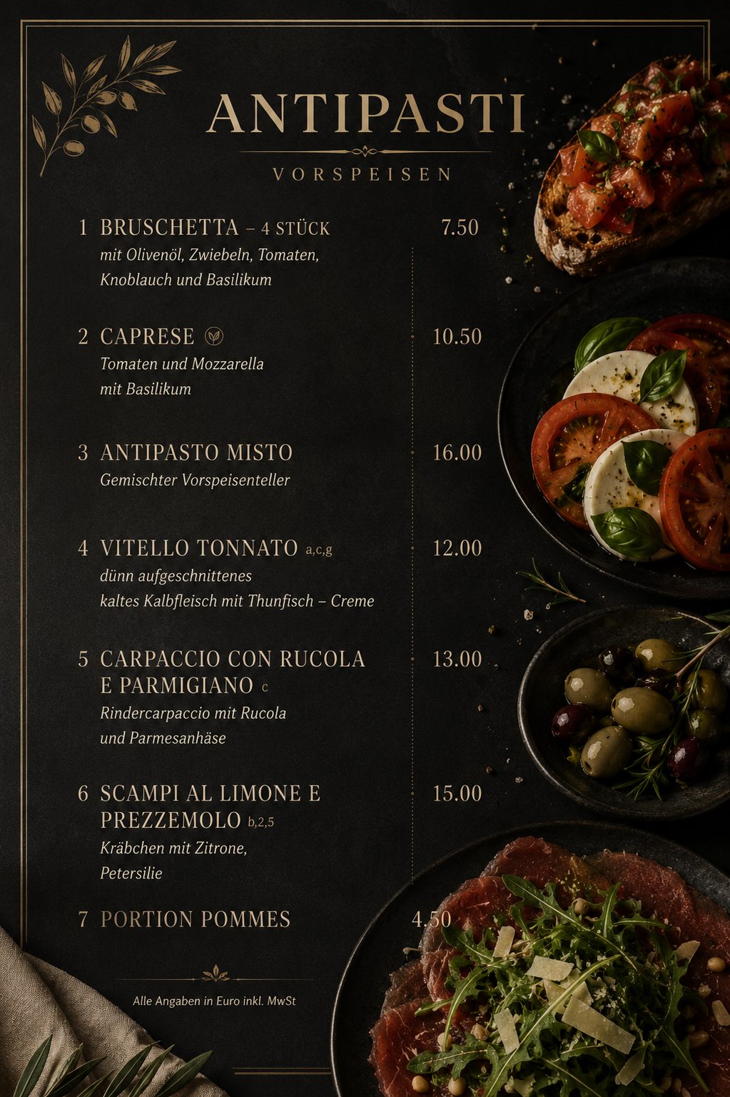 Antipasti / Vorspeisen
