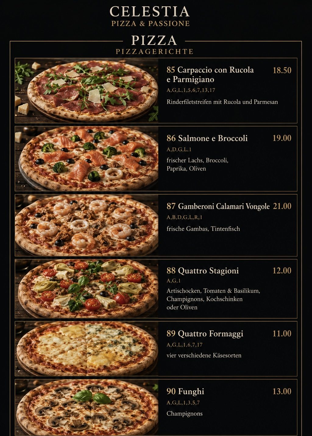 Pizza Spezialitäten
