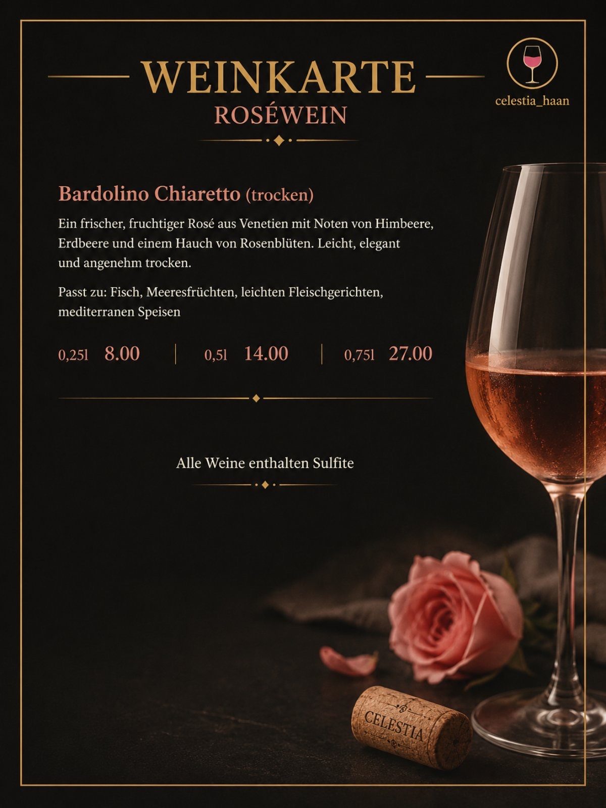 Weinkarte – Roséwein